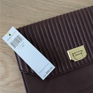 NWT BCBGeneration Large Clutch in Dark Raspberry